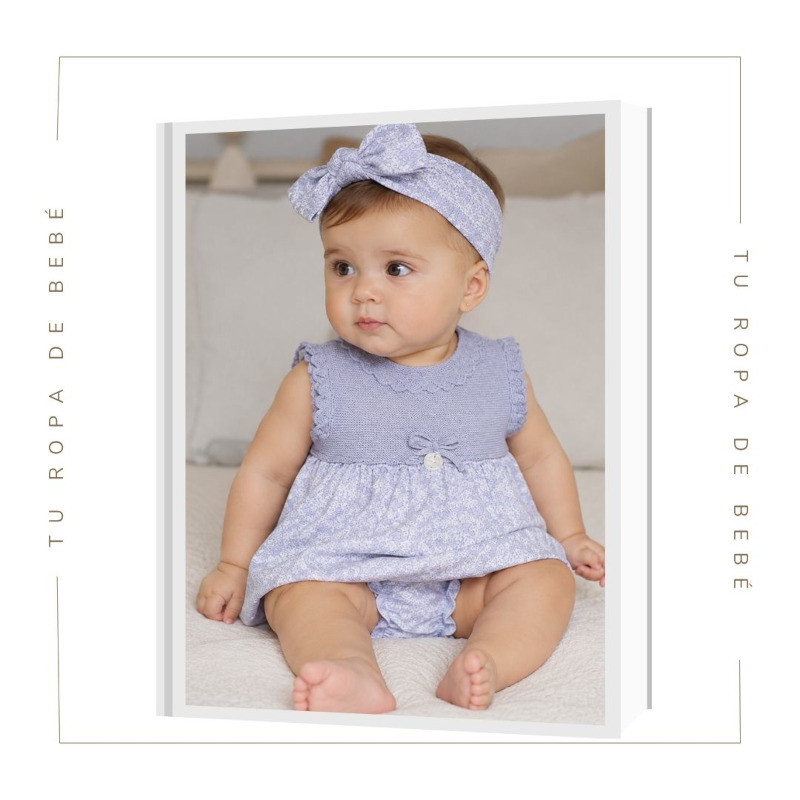 COLECCIÓN VERANO. Vestido con braga bebé niña NEL BLU Martín Aranda