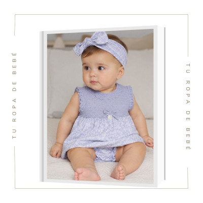 COLECCIÓN VERANO. Vestido con braga bebé niña NEL BLU Martín Aranda
