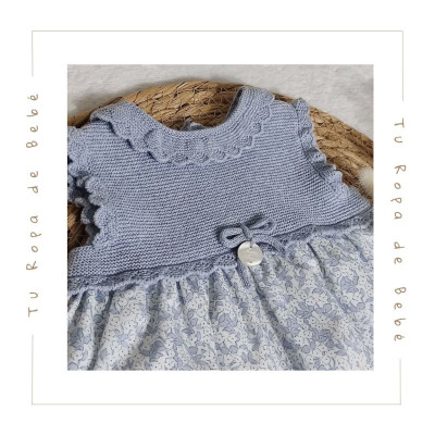 COLECCIÓN VERANO. Vestido con braga bebé niña NEL BLU Martín Aranda