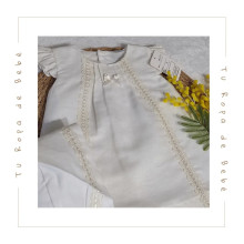 COLECCIÓN VERANO. Vestido con capota bebé niña Artesanía Pipos