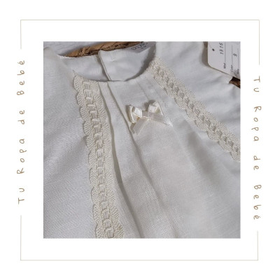 COLECCIÓN VERANO. Vestido con capota bebé niña Artesanía Pipos