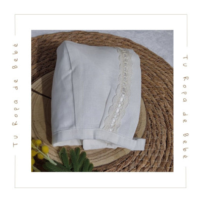 COLECCIÓN VERANO. Vestido con capota bebé niña Artesanía Pipos