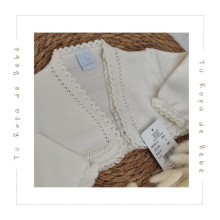 COLECCIÓN VERANO. Chaqueta corta ceremonia bebé niña Artesanía Granlei