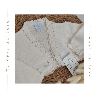 COLECCIÓN VERANO. Chaqueta corta ceremonia bebé niña Artesanía Granlei