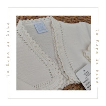 COLECCIÓN VERANO. Chaqueta corta ceremonia bebé niña Artesanía Granlei