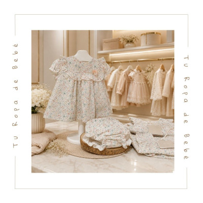 COLECCIÓN VERANO. Vestido con braga bebé niña TOLOUSE Martín Aranda