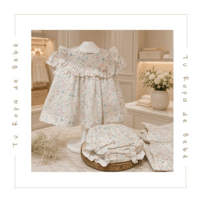 COLECCIÓN VERANO. Vestido con braga bebé niña TOLOUSE Martín Aranda