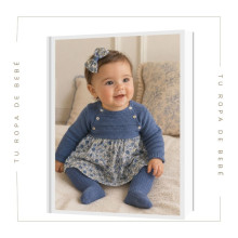 COLECCIÓN INVIERNO. Vestido con braga bebé niña NUIT Martín Aranda