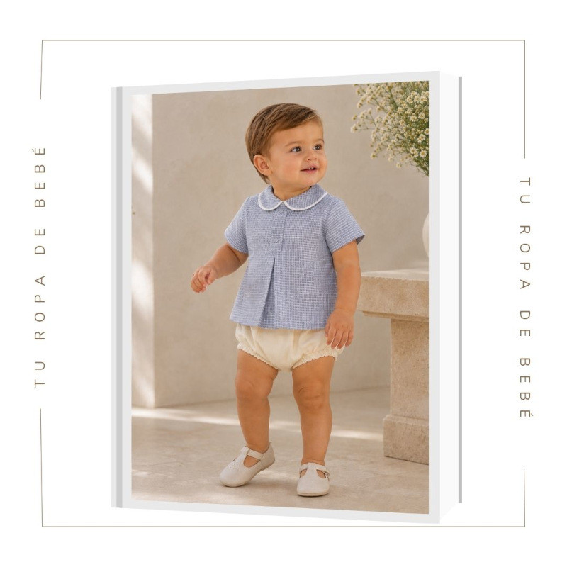 COLECCIÓN VERANO. Conjunto pantalón bebé niño Coco Acqua