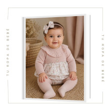 COLECCIÓN INVIERNO. Vestido con braga bebé niña FLEUR Martín Aranda