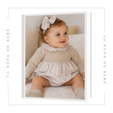 COLECCIÓN INVIERNO. Vestido con braga bebé niña STONE Martín Aranda