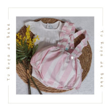 COLECCIÓN VERANO. Conjunto braguita tirantes bebé niña Cotton&Sugar