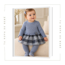 COLECCIÓN INVIERNO. Vestido bebé niña ELEGANT SQUARES Mac Ilusión