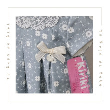 COLECCIÓN INVIERNO. Vestido bebé niña cuello puntilla Kiriki