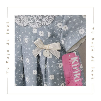 COLECCIÓN INVIERNO. Vestido bebé niña cuello puntilla Kiriki