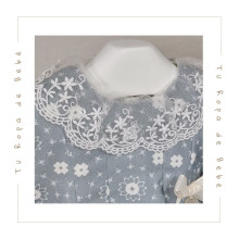 COLECCIÓN INVIERNO. Vestido bebé niña cuello puntilla Kiriki