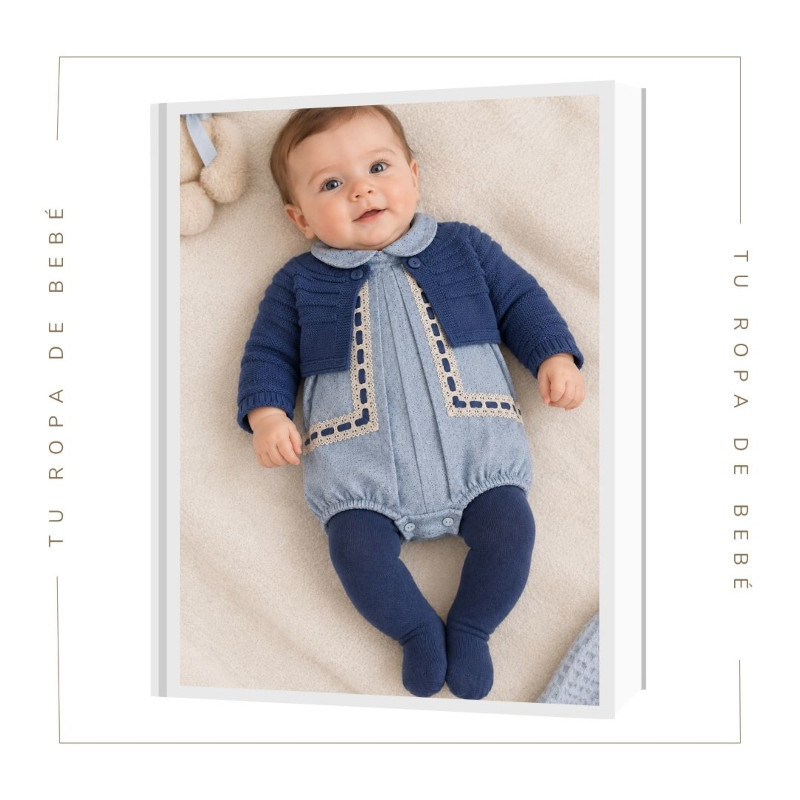 COLECCIÓN INVIERNO. Pelele con chaqueta bebé niño Mac Ilusión
