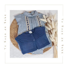 COLECCIÓN INVIERNO. Pelele con chaqueta bebé niño Mac Ilusión