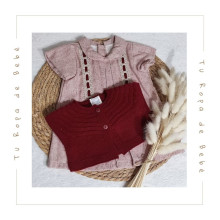 COLECCIÓN INVIERNO. Vestido con rebeca bebé niña Mac Ilusión