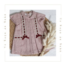COLECCIÓN INVIERNO. Vestido con rebeca bebé niña Mac Ilusión