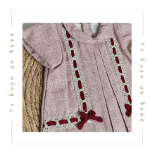 COLECCIÓN INVIERNO. Vestido con rebeca bebé niña Mac Ilusión