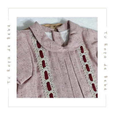 COLECCIÓN INVIERNO. Vestido con rebeca bebé niña Mac Ilusión