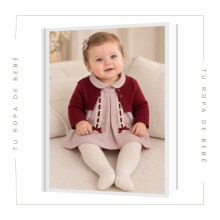 COLECCIÓN INVIERNO. Vestido con rebeca bebé niña Mac Ilusión