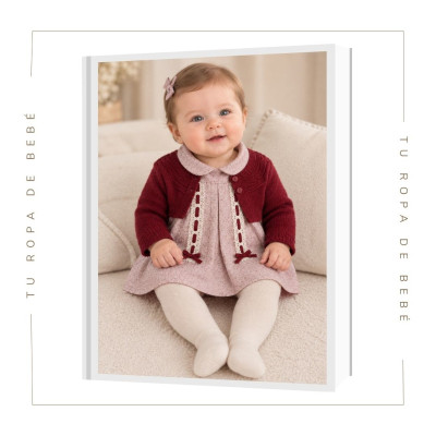 COLECCIÓN INVIERNO. Vestido con rebeca bebé niña Mac Ilusión