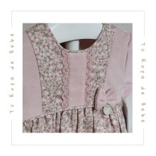 COLECCIÓN INVIERNO. Vestido con braga flores bebé niña Kiriki
