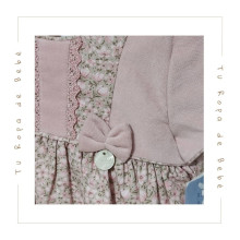 COLECCIÓN INVIERNO. Vestido con braga flores bebé niña Kiriki