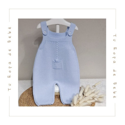 COLECCIÓN INVIERNO. Peto largo bebé niño Artesanía Granlei