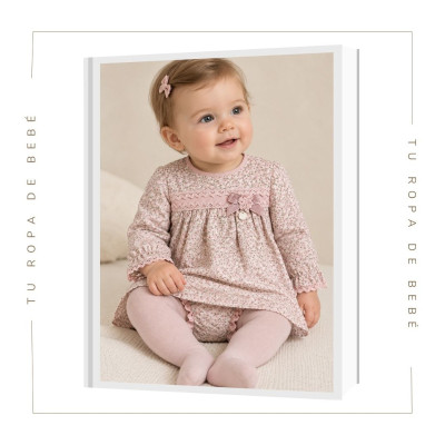 COLECCIÓN INVIERNO. Vestido con braga bebé niña Kiriki