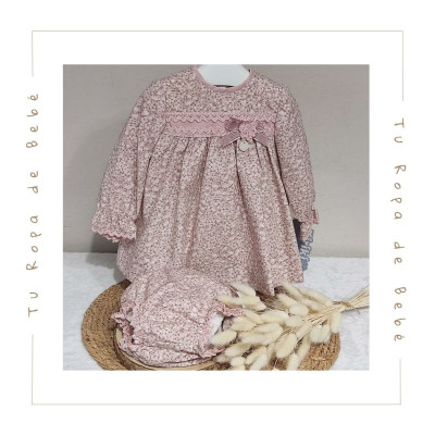 COLECCIÓN INVIERNO. Vestido con braga bebé niña Kiriki