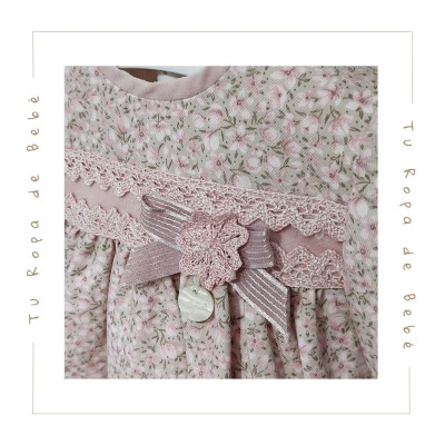 COLECCIÓN INVIERNO. Vestido con braga bebé niña Kiriki