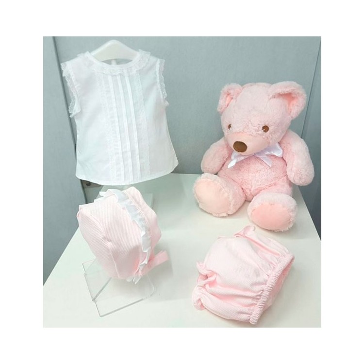 COLECCIÓN VERANO. Conjunto bebé niña piqué