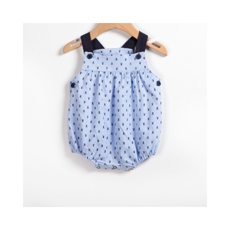 Pelele para bebé. Color celeste. Marca Cocco Acqua. Temporada Verano.