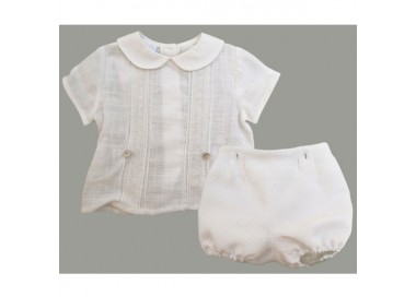 COLECCIÓN VERANO. Conjunto cubrepañal bautizo