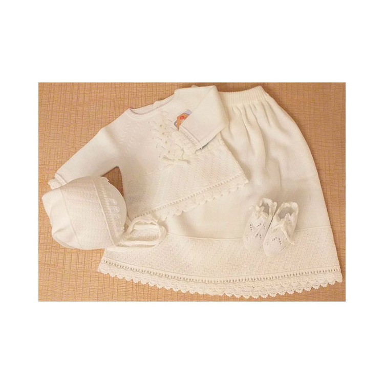 COLECCIÓN INVIERNO. Conjunto Faldón Bordado a mano