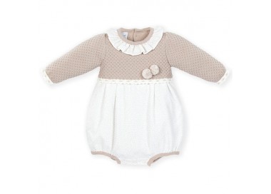 COLECCIÓN INVIERNO. Pelele Punto-Tela SNOW TWILL