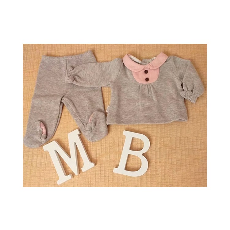 COLECCIÓN INVIERNO. Conjunto 2 piezas cuello bebé básico OXFORD