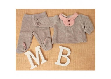 COLECCIÓN INVIERNO. Conjunto 2 piezas cuello bebé básico OXFORD