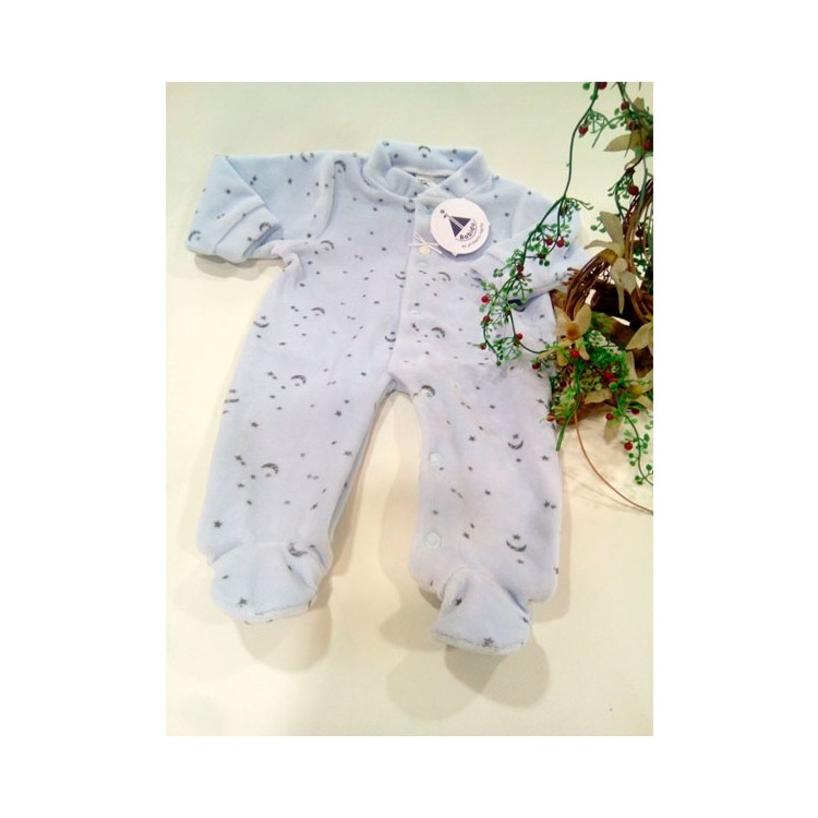 COLECCIÓN INVIERNO. Pelele tundosado LUNAS Y ESTRELLAS