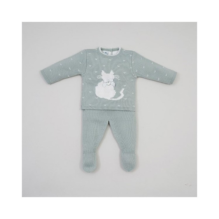 COLECCIÓN INVIERNO. Conjunto polaina bebé GATO