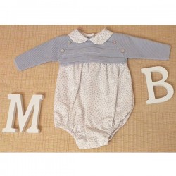 COLECCIÓN INVIERNO. Pelele bebé FLORECILLAS