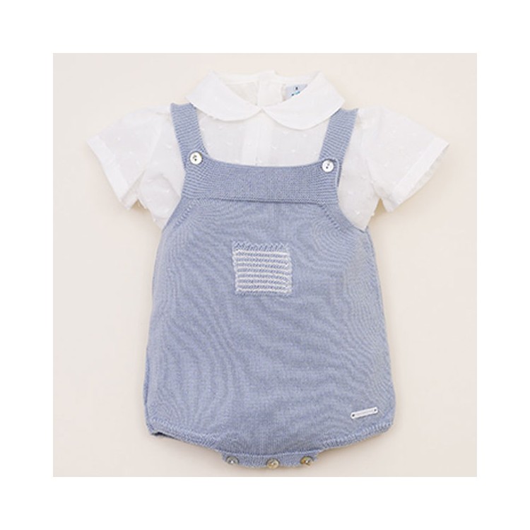 COLECCIÓN VERANO. Peto punto y blusa plumeti