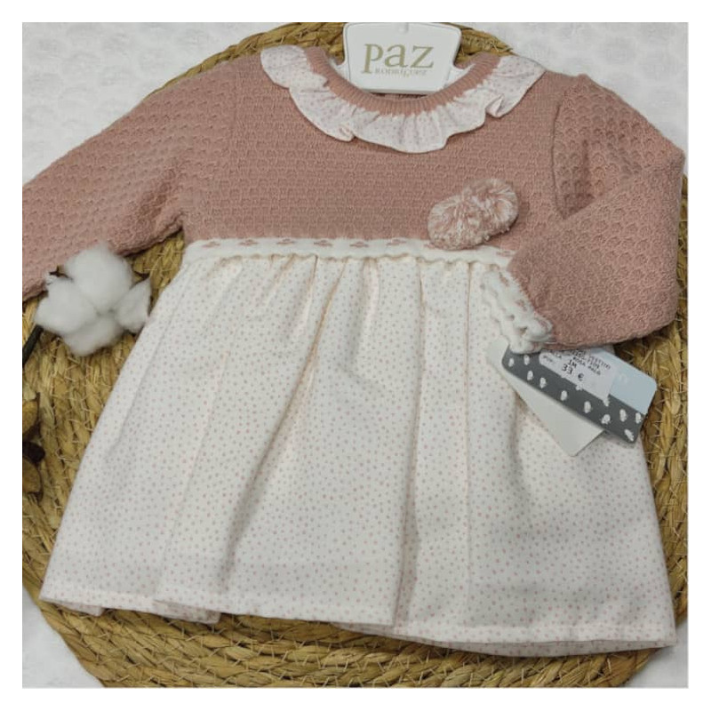 COLECCIÓN INVIERNO. Vestido bebé niña SNOW TWILL Mac Ilusión