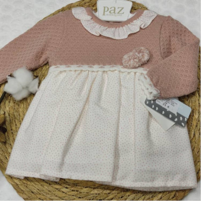COLECCIÓN INVIERNO. Vestido bebé niña SNOW TWILL Mac Ilusión