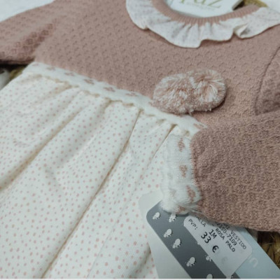 COLECCIÓN INVIERNO. Vestido bebé niña SNOW TWILL Mac Ilusión