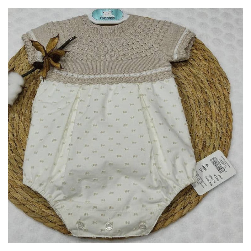 COLECCIÓN VERANO. Pelele bebé niño PLUMETI Artesanía Granlei