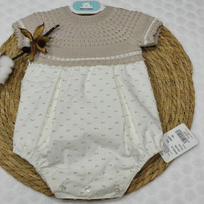 COLECCIÓN VERANO. Pelele bebé niño PLUMETI Artesanía Granlei